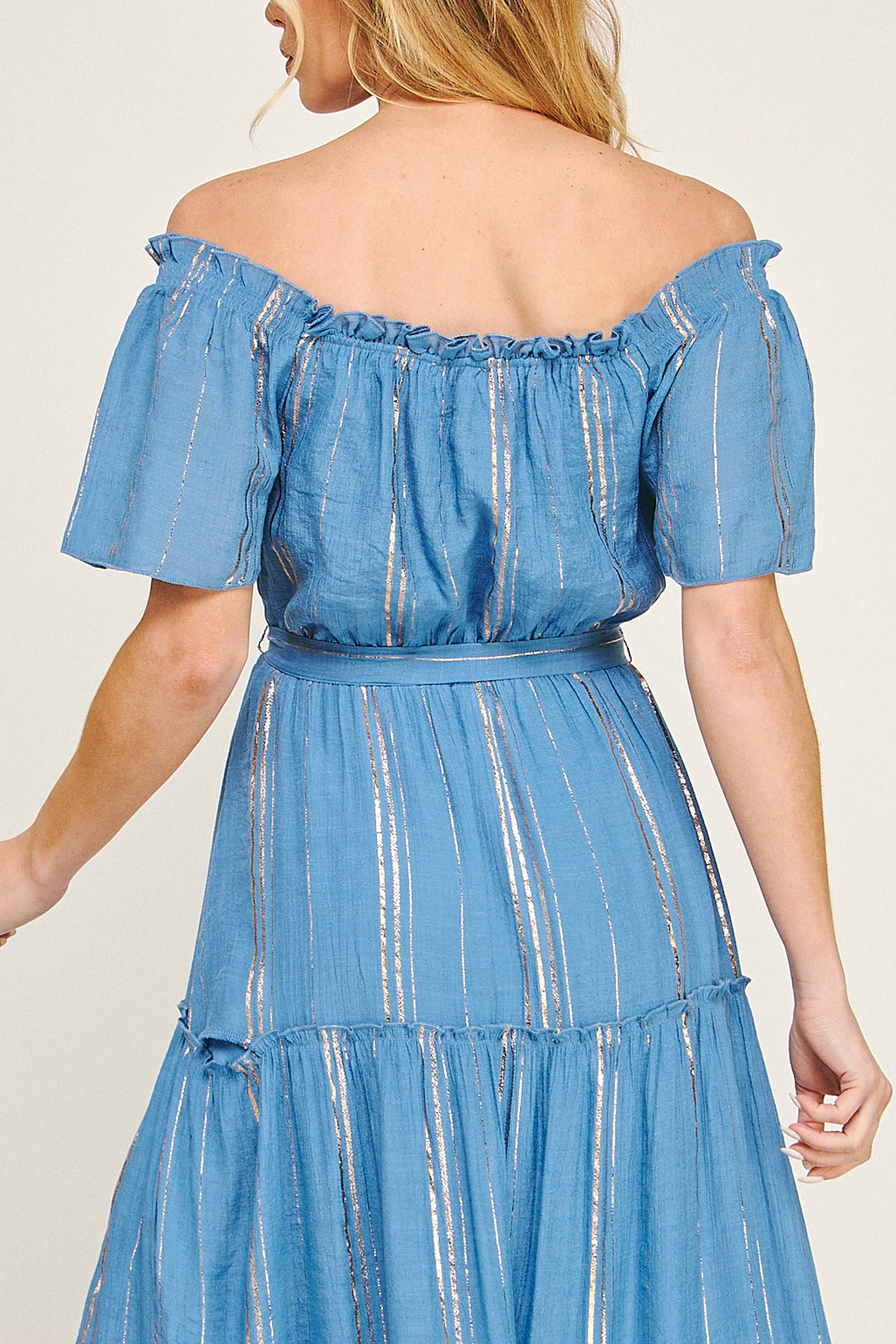 CHAMBRAY WINSLOW GLEAM STUFEN-MAXIKLEID für den Großhandel auf Faire7