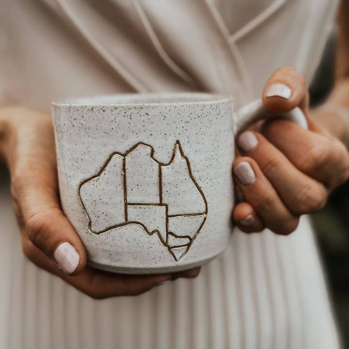 Wolf and Clay Pty Ltd - Wholesale Coffee mug - Australia map - Ceramic Mug
