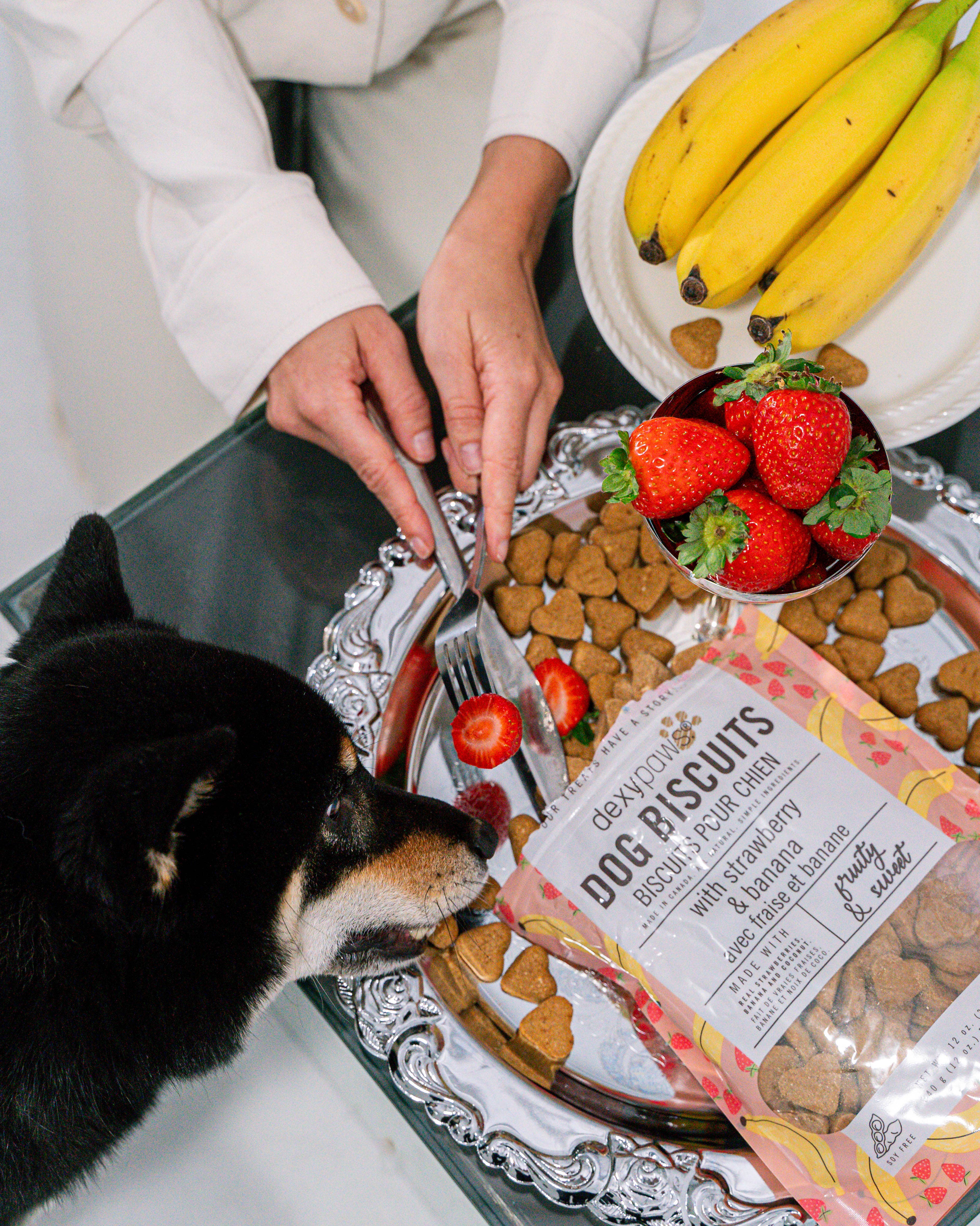 dexypaws - Wholesale Hondenkoekjes - Hond - Hondensnacks met aardbei, banaan en kokos1