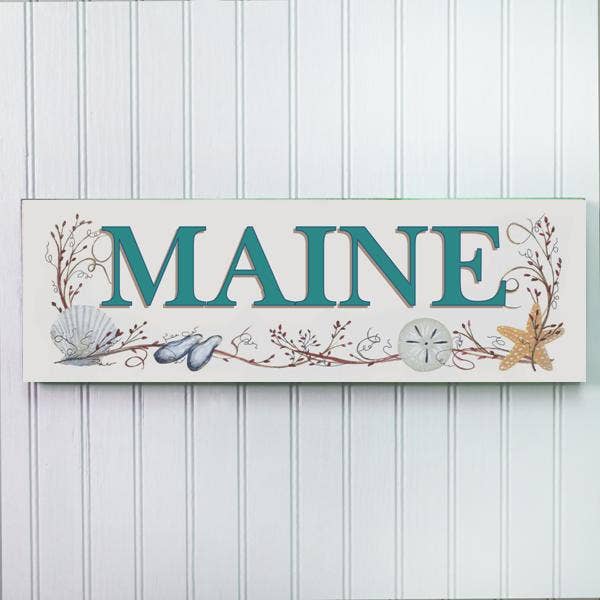 S3104 (S85) - Sea Vine Sign With Sea Green Text for wholesale by Paint The Town