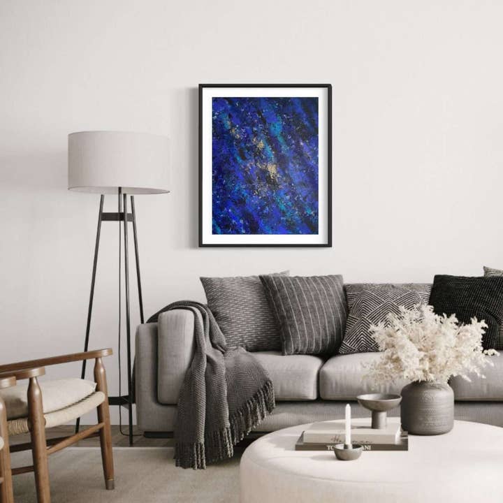 Blue Abyss - Abstract Art (60cm x 80cm) Original Canvas for wholesale by Jays Acrylics