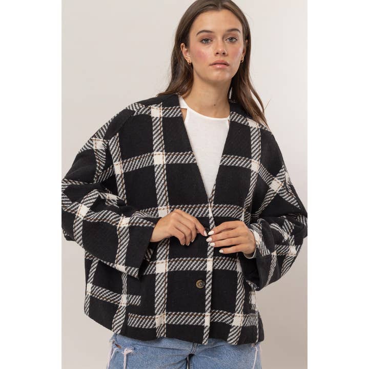 HYFVE - Wholesale Jacket - Women's - Plaid Oversized Jacket0