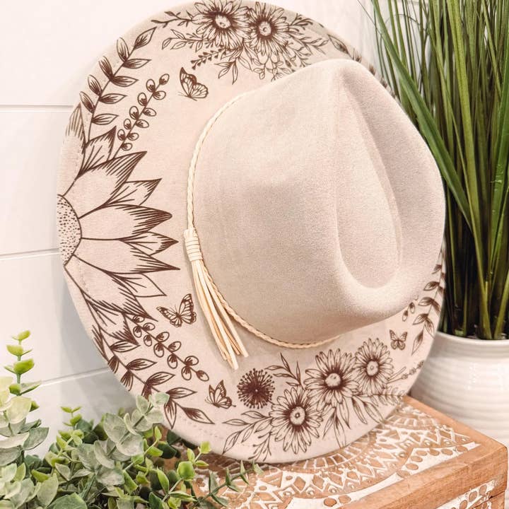 Willie & Dolly Designs - Wholesale Cowboy Hat - Women's - Engraved Floral Hat8