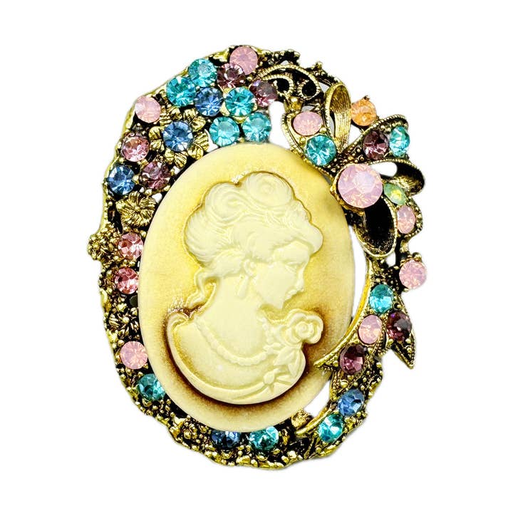 Multi Barock Kamé Strassbrosch PA5171 för wholesale på Faire0