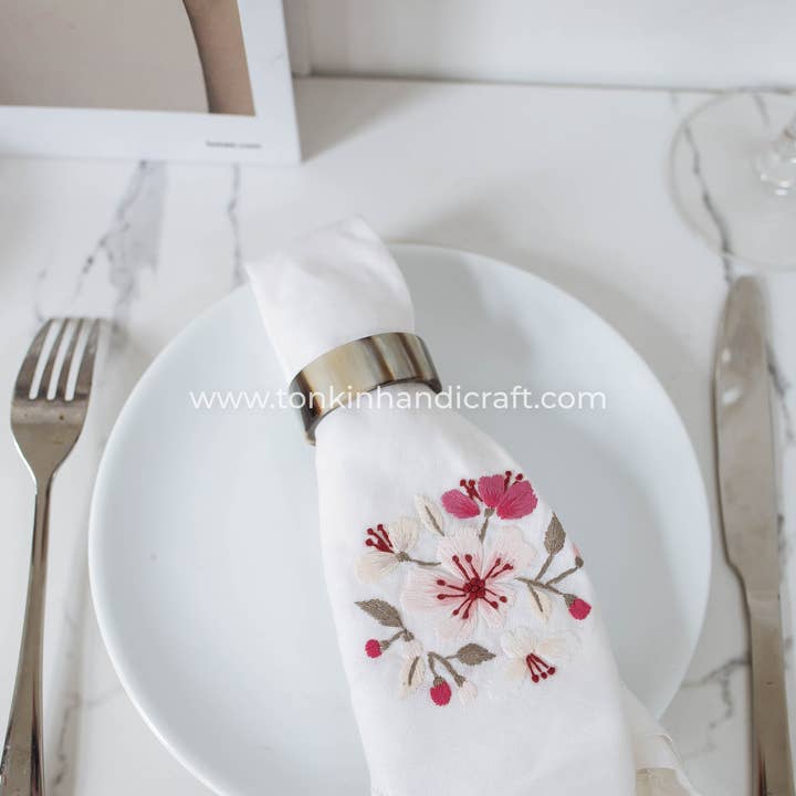 Tonkin Handicraft - Wholesale Napkin Ring - Buffalo Horn Short Napkin Ring9