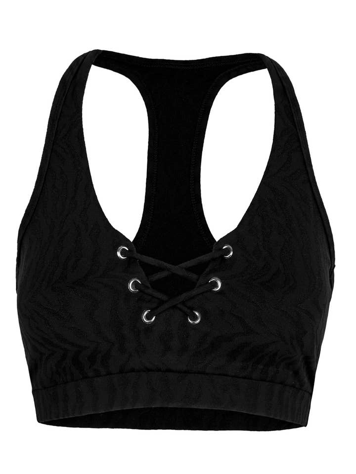 Sportbeha Cross Black Tiger voor wholesale door Rhaika London