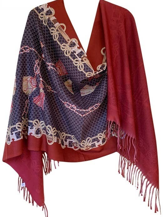 Shawl(W88R) for wholesale by J & X