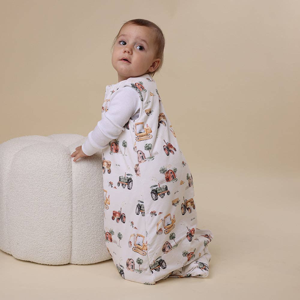 Snuggle Hunny - Wholesale Sleepsack - Baby - Diggers & Tractors Organic Sleeping Bag 2.5 TOG2