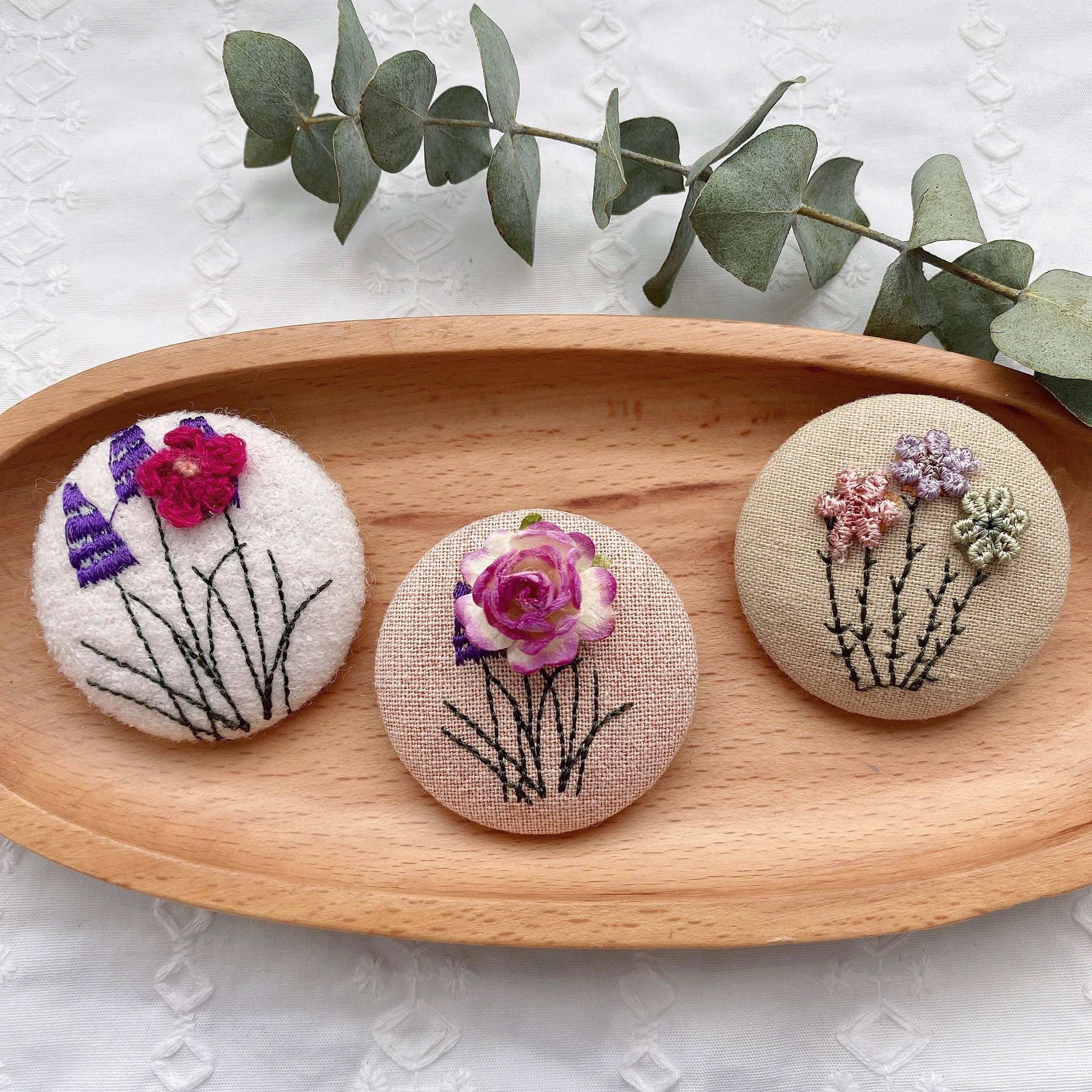 Giggle with Love - Wholesale Brooch - Embroidery Brooch Pin| Handmade Girl Embroidered Pin |party6