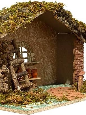 Nativity Creche Stable | 11" lång och 18,25" bred för wholesale av Village Gift Importers