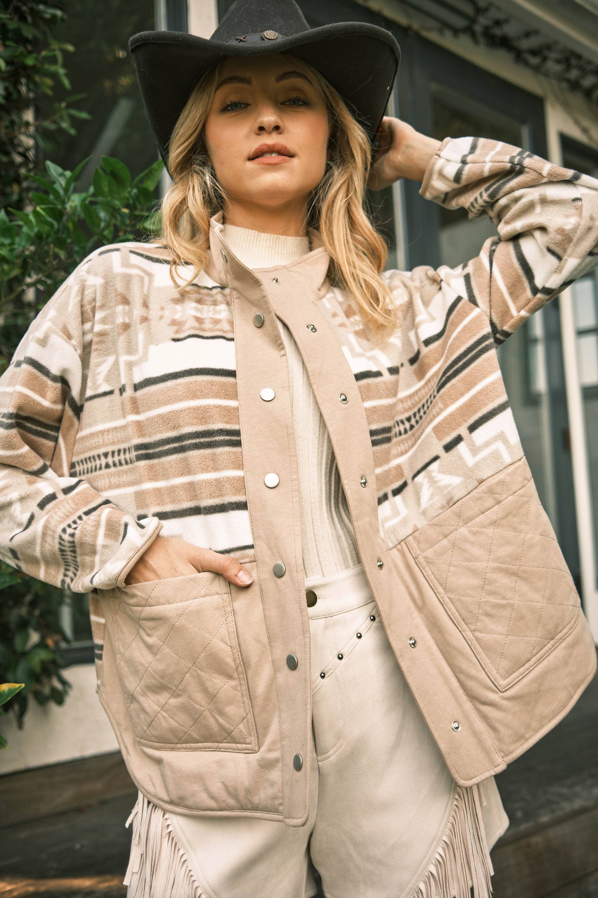 Blue B - Wholesale Fleece - Women's - 34348J - Blue B Aztec Exclusive Quilted Fleece Jacket7