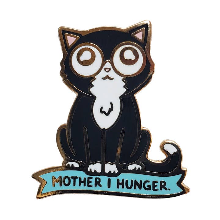 Hungry Cat Enamel Pin for wholesale by Kolorspun Pins