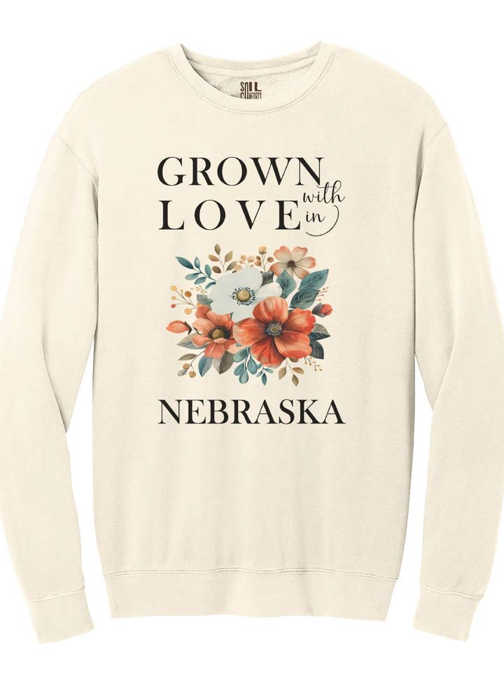 Nebraska Wildflower Sweatshirt für den Großhandel von Soil Comforts