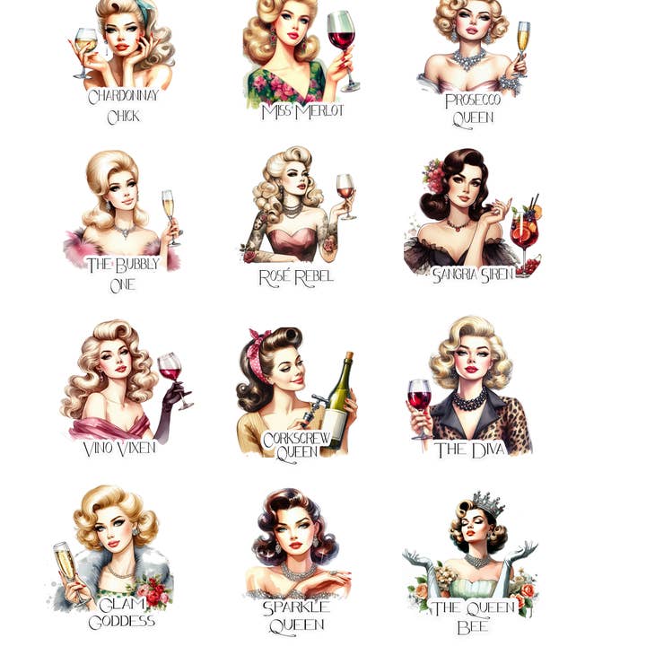 Sassy Talkin - Wholesale Wine Charm - Sassy Talkin, Wine Charms, 12 Designs, minimum 3 per design