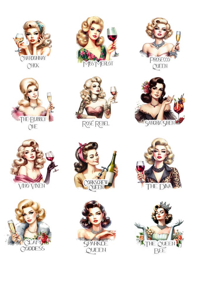 Sassy Talkin, Wine Charms, 12 Designs, minimum 3 per design for wholesale by Sassy Talkin