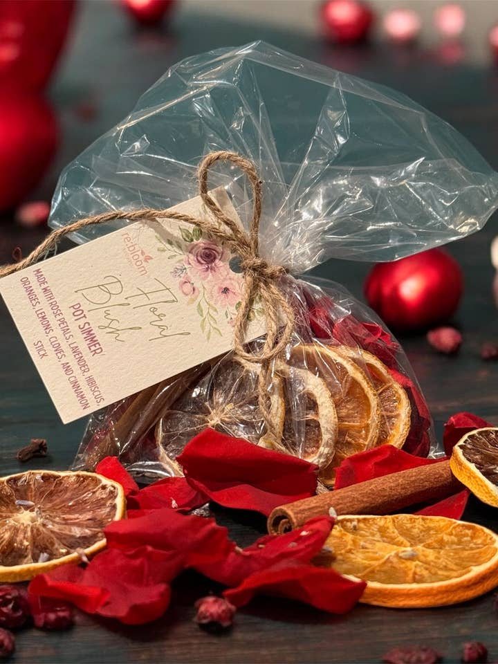 Floral Blush Valentine Galentine's Day Simmer Pot Blend for wholesale by RE:BLOOM INFUSIONS LLC