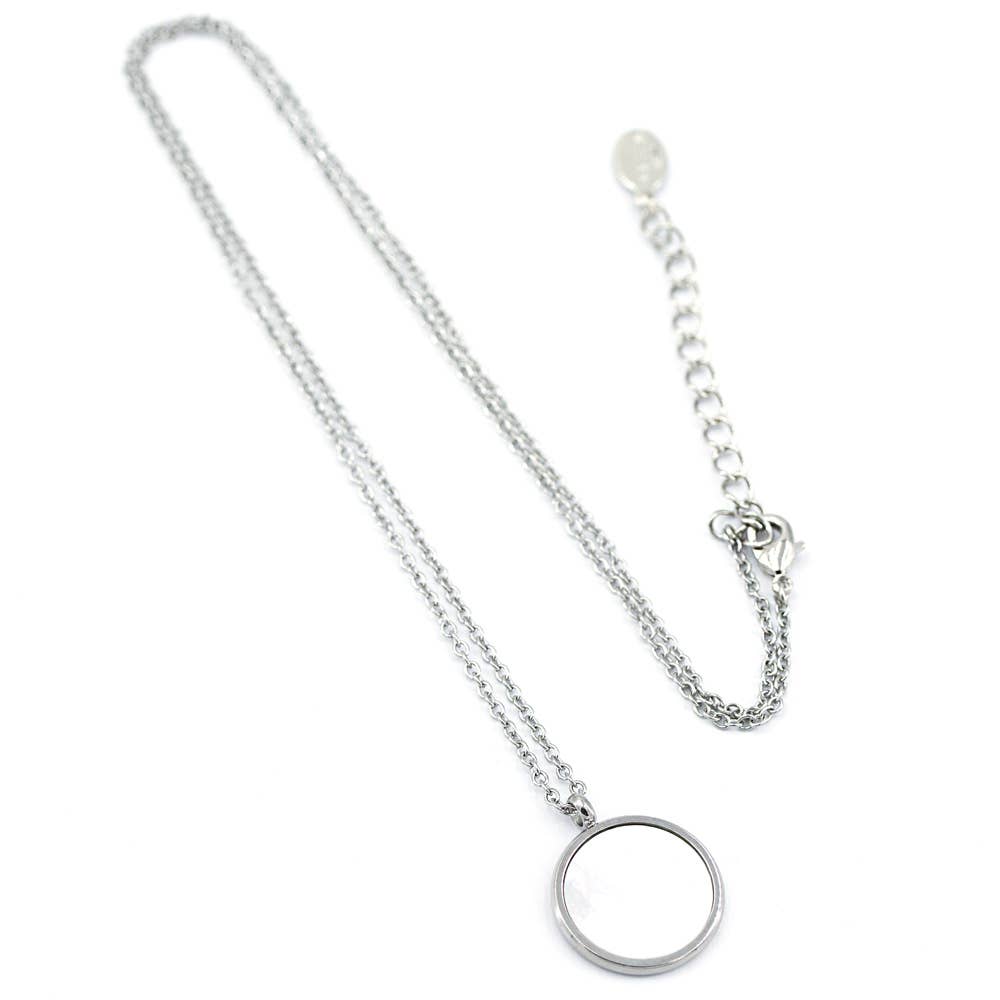 Sergio Engel jewellery - Wholesale Halskettinghanger - Strandketting 02 - in roestvrij staal met natuursteen of parelmoer0