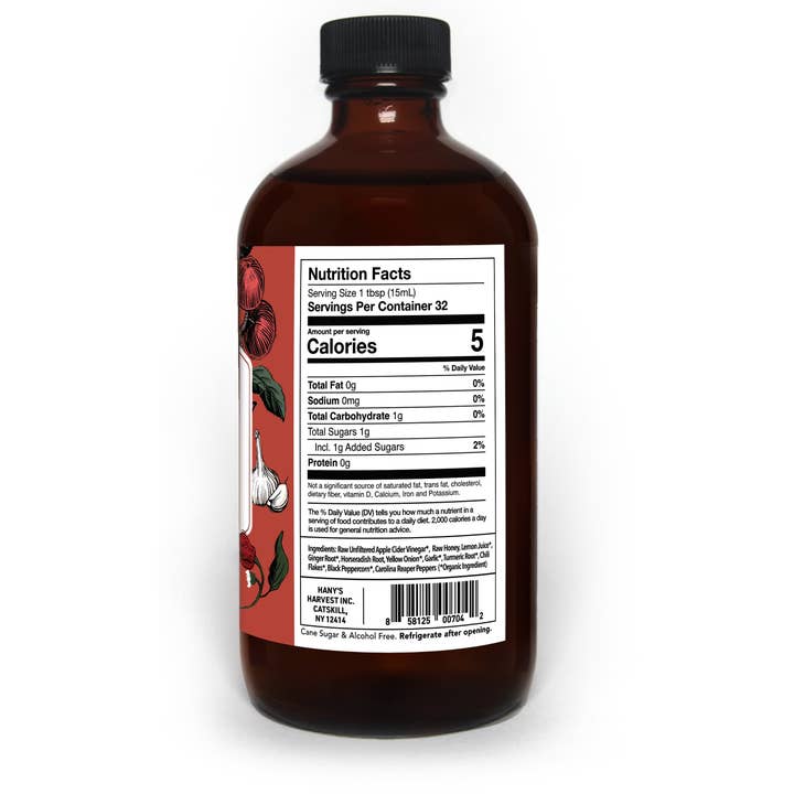 Hany's Harvest Inc - Wholesale Wellness Juice/Tonic - Carolina Reaper Fire Cider – Extra Hot Immune Wellness Tonic2