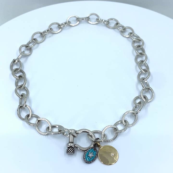 BMR – Großhandel Kette mit Anhänger/Charm – Halskette mit Perlen und Fransen