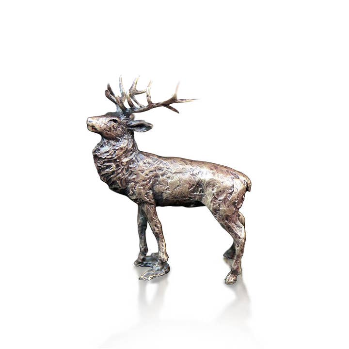 Richard Cooper Bronze - Wholesale Decorative figurine - Butler & Peach Miniature Bronze Stag (2050)1