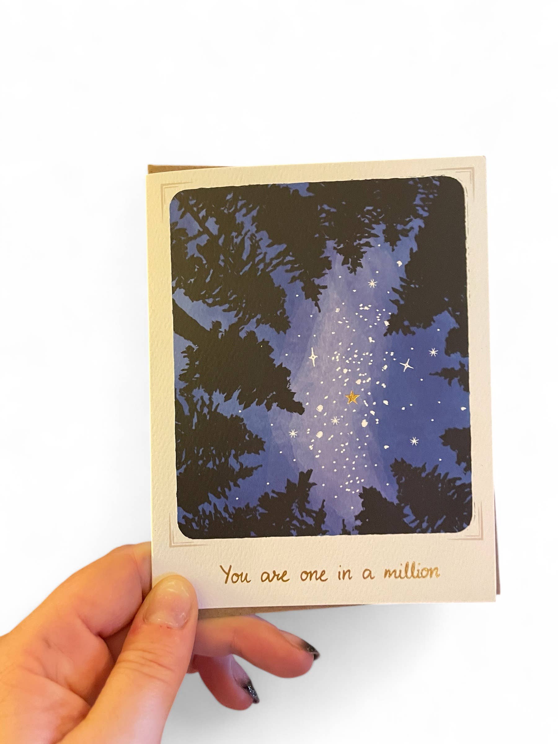 Wild Optimist - Vente Carte de vœux classique - Vous êtes unique en votre genre Carte en feuille d&#x27;or1