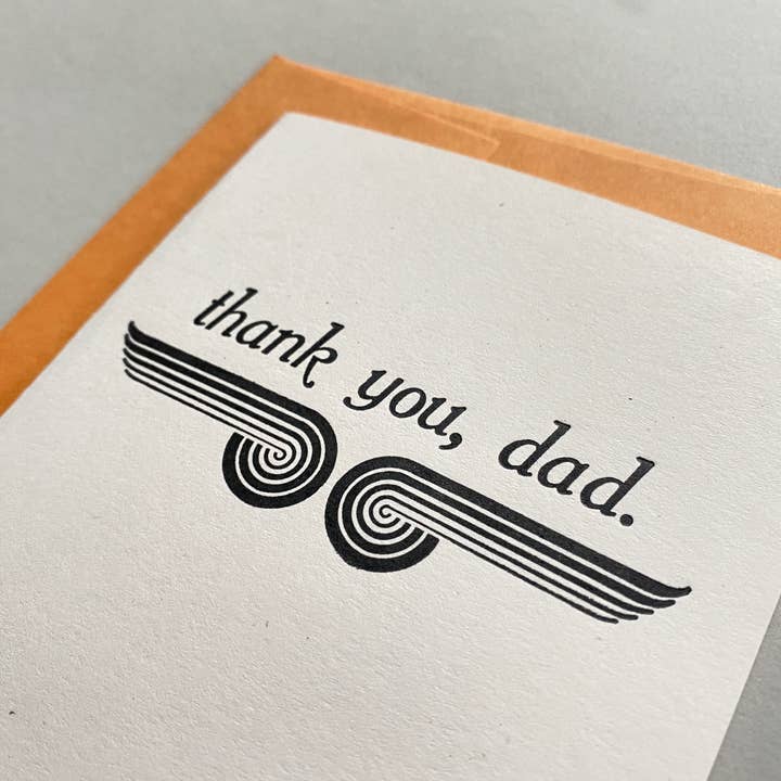Runaway Press – wholesale Farsdagskort – Letterpress Card - Fars dag - Tack, pappa1