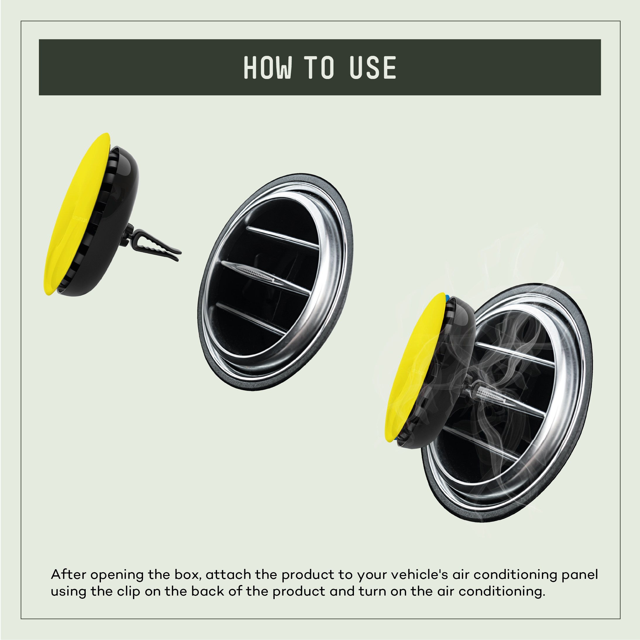 YELLOW CAR FRESHENER - 90 Day, SAFE, Made with CA Prop 65 Free Oils for wholesale on Faire2