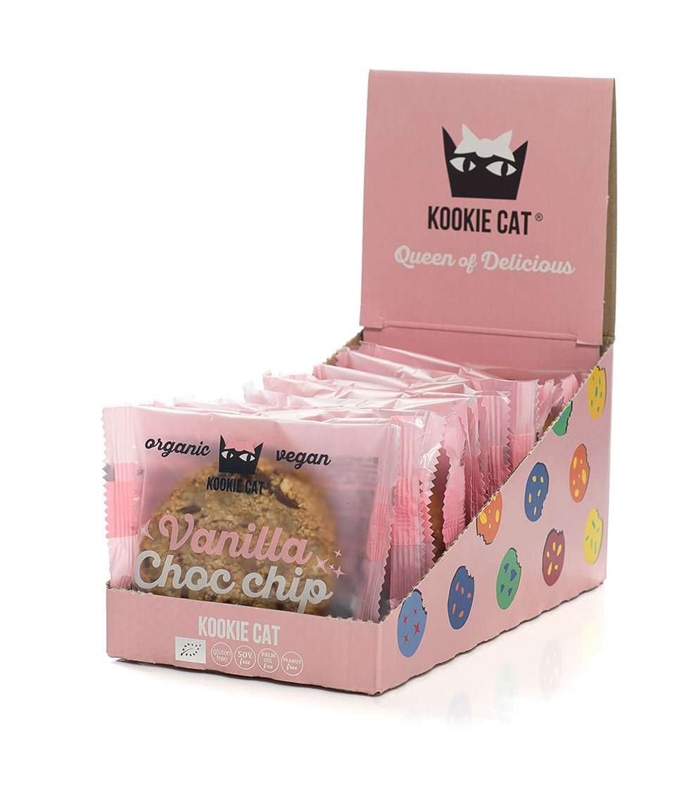 Smart Organic - Wholesale Cookie - Vanilla and Choc Chip Cookie, Bio, Kookie Cat, 50g1