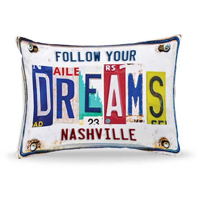 Pude - Nummerplade Følg dine drømme (name drop) for engroshandel hos Mariasch Studios