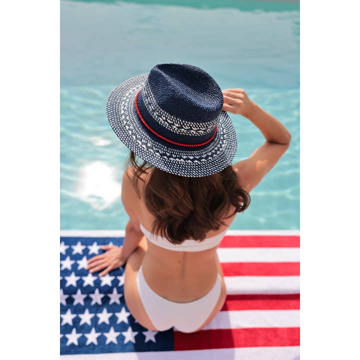 Shiraleah - Wholesale Straw Hat - Women's - AMES HAT, NAVY