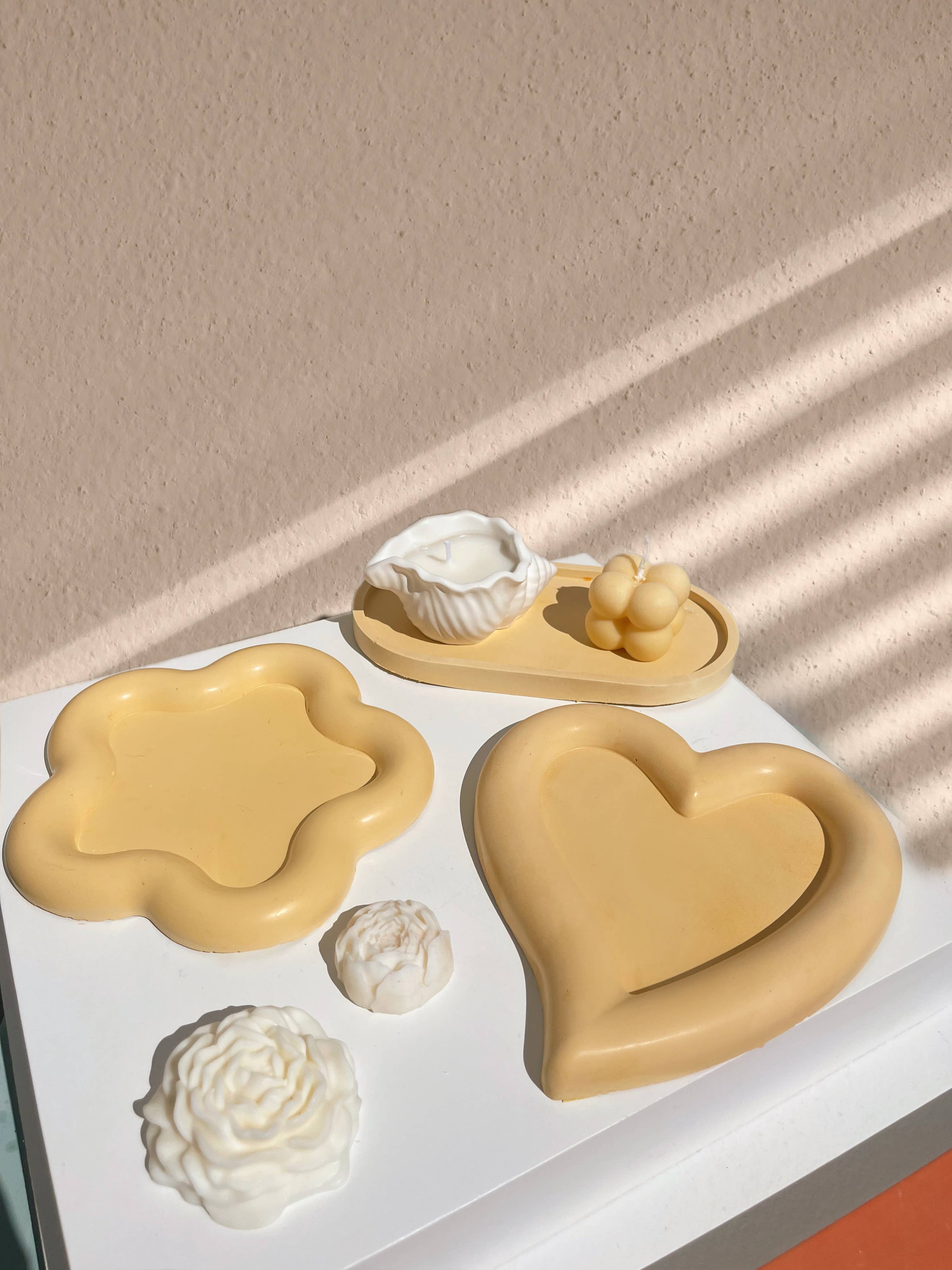 My Milky Candle – wholesale Jewellery dish – Love heart tray colors to choose from3