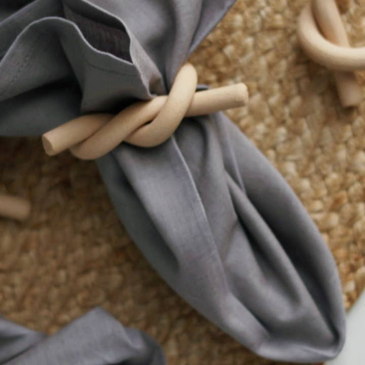 Gravesco Pottery - Wholesale Napkin Ring - Knot Napkin Ring | Rustic Modern Handmade ceramic1