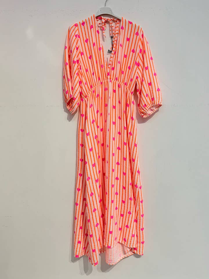 NOELINE – wholesale Dress – Women's – Printed cotton gauze dress 2394-HEART5