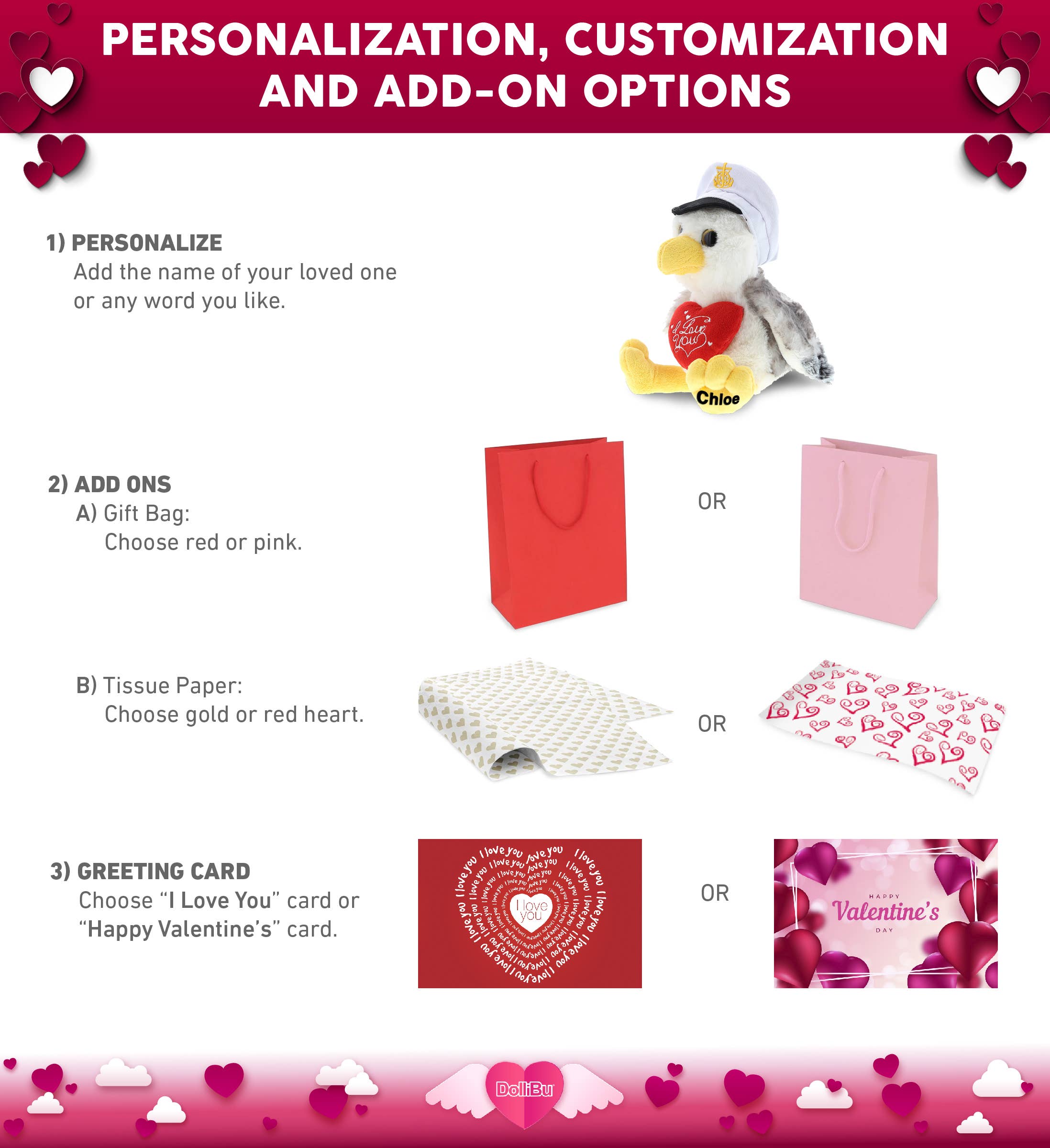 Cota Global - Wholesale Stuffed/Plush Toy - Kids & Baby - Plush I Love You Heart with Seagull Sailor1