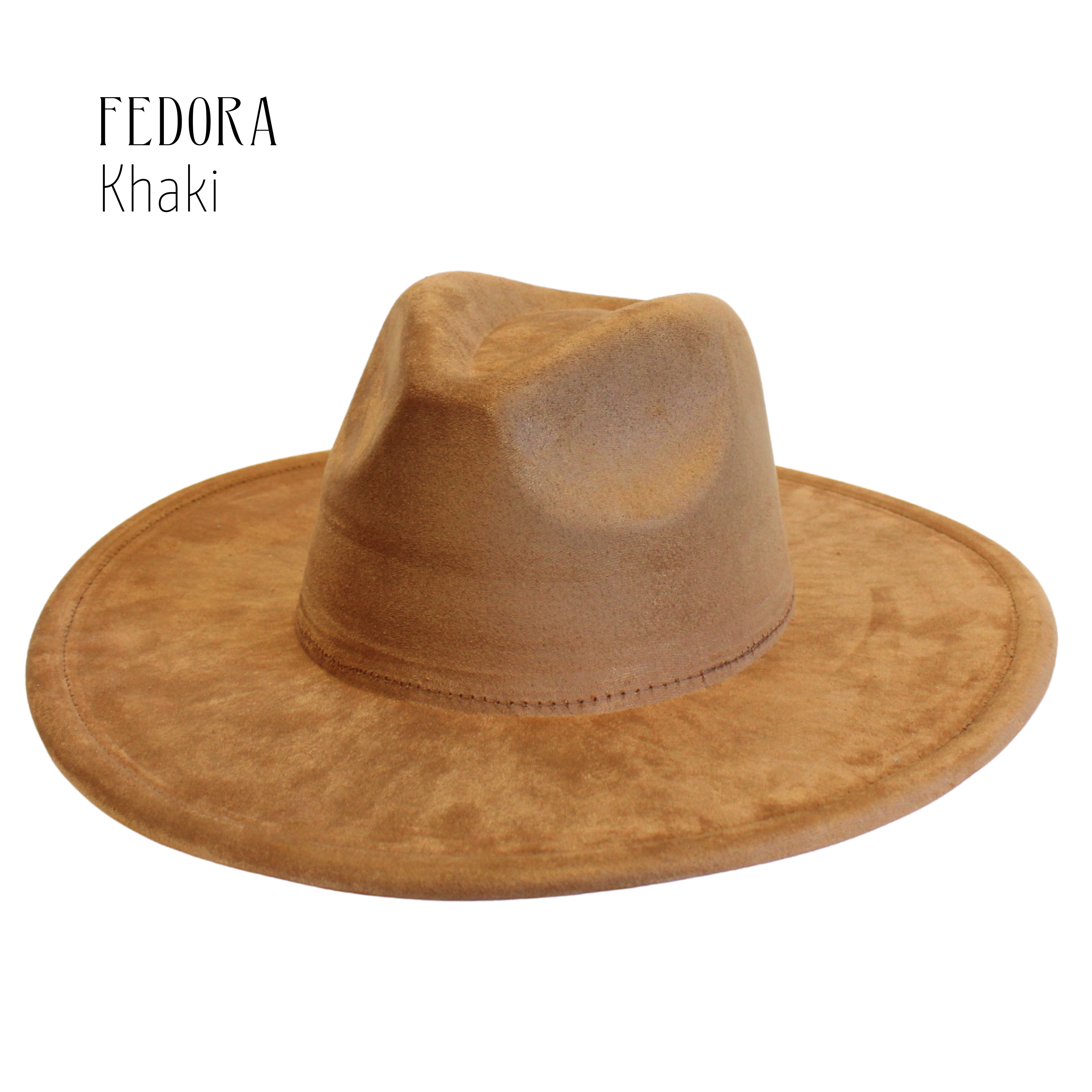 Wildflowers and Barley – Großhandel Fedora-Hut – Damen – Vegan-Wildleder-Blanko-Rancher-Krone-Fedora – Verstellbarer Hut für DIY & Hutverbrennung3