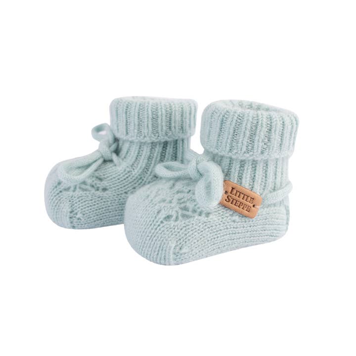 "Zuzu" Baby Cashmere Booties (0-6 months) for wholesale by Little Steppe