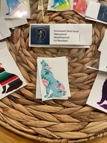 Adhesivo a todo color con estampado troquelado de Howling Wolf para venta al por mayor de MK Designs