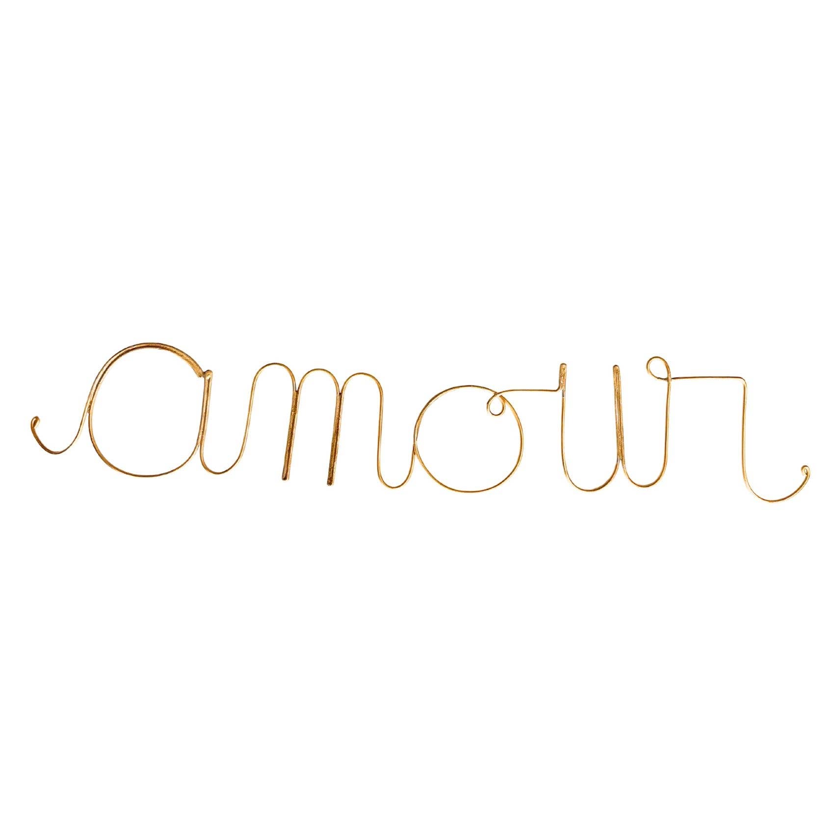 Collection Maroc - Wholesale Wall Accent - Gold plated brass word AMOUR0
