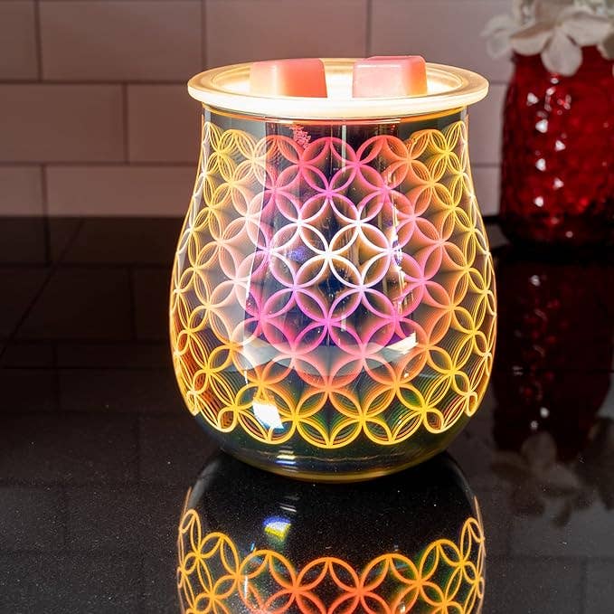 ScentSationals - Wholesale Wax Warmer - Wax Melt Warmer - 25 watts - 3D Circles1