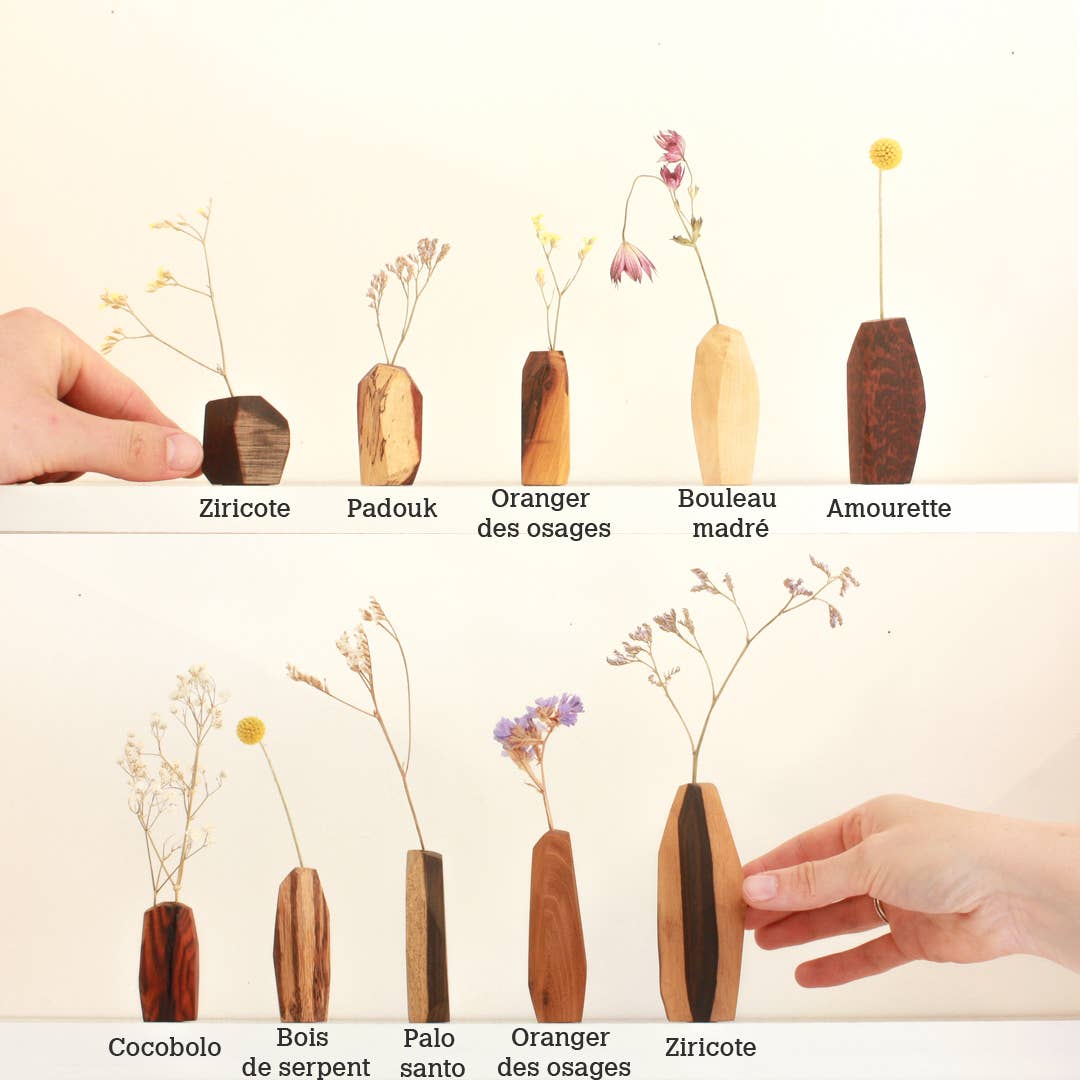Atelier Diospyros créations bois - Wholesale Vase - Set of 10 small soliflores4