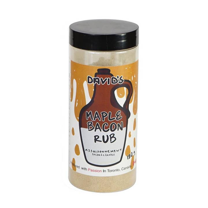 Maple Bacon Rub 180g Davids for wholesale by David's Condiments