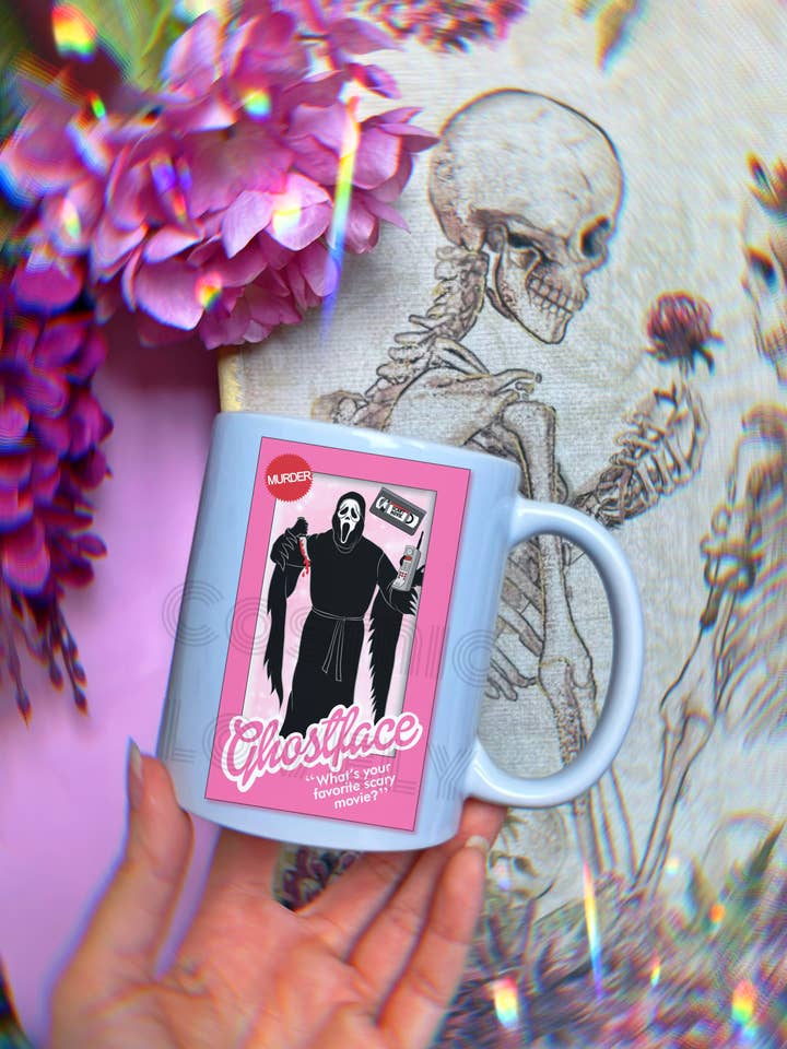Caneca Horror BARBlE Gh0stface 12oz por atacado de Cosmic lovely