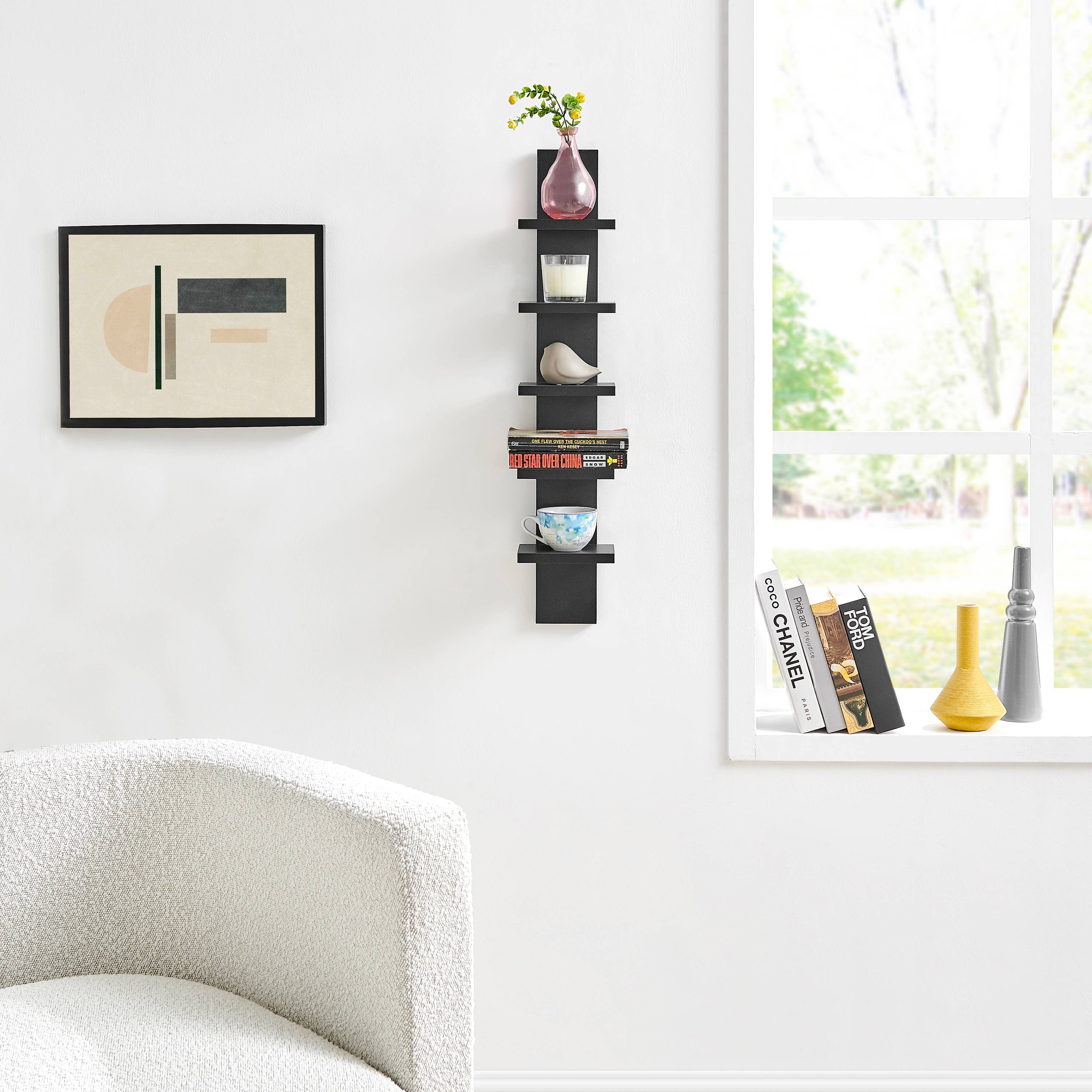 Danya B - Wholesale Wall Mounted Shelf - Utility Column 5.5" x 6" x 30" Spine Wall Shelves14