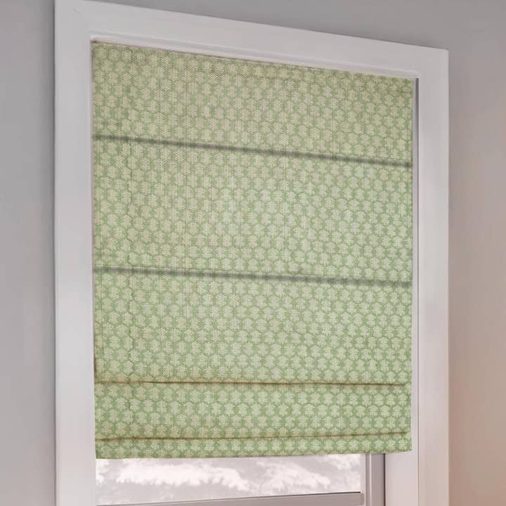 Cortina Romana de Linho Grosso com Estampa Manual Luxuosa - Tarz por atacado de Fabdivine