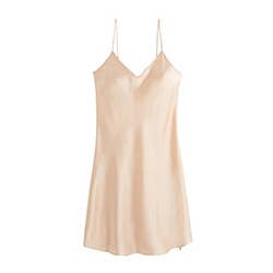 jeanne voilier soie de jour et bijoux précieux - Wholesale Dress - Women's - Louise nude mid-length silk dress