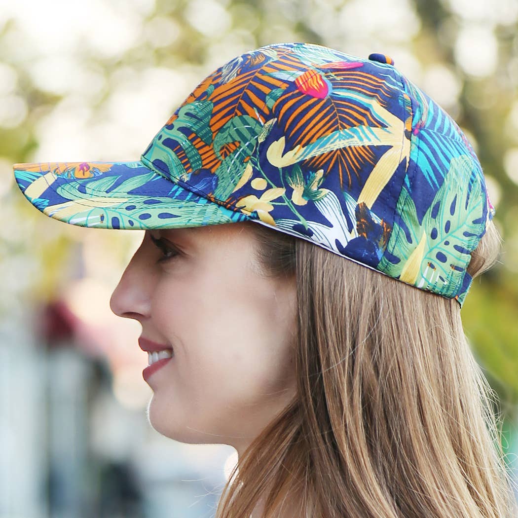 Fashion City - Wholesale Baseball Cap - Women's - Mixed Floral and Leaves Print Cotton Baseball Cap7