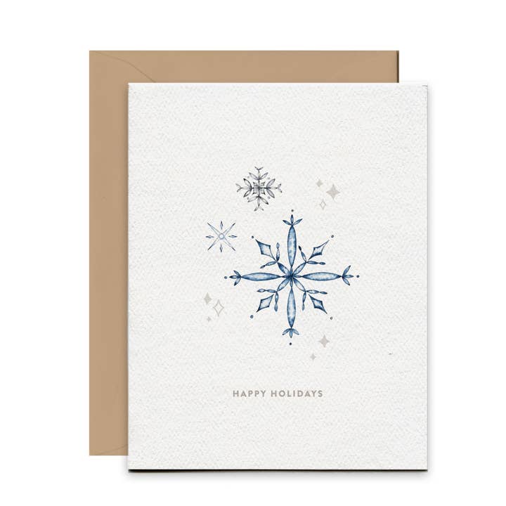 Happy Holidays Snowflakes Wenskaart voor wholesale door Pip & Cricket