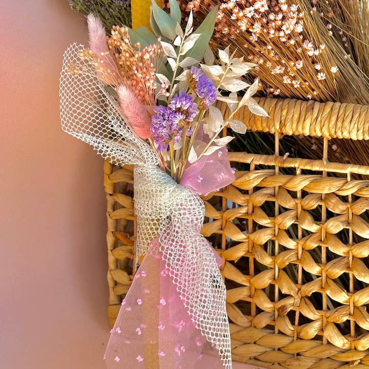 Nema Concept - Wholesale Tapered Candle/Candlestick - Bee wax easter candles with dried flowers21