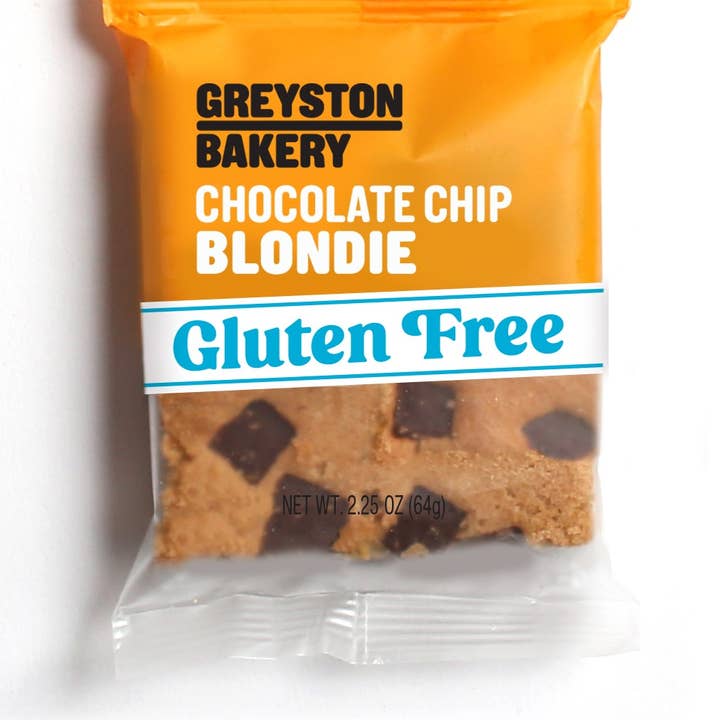 Gluten Free Choc Chip Blondie 24 - New Ltd Production for wholesale by Greyston Bakery, Inc.