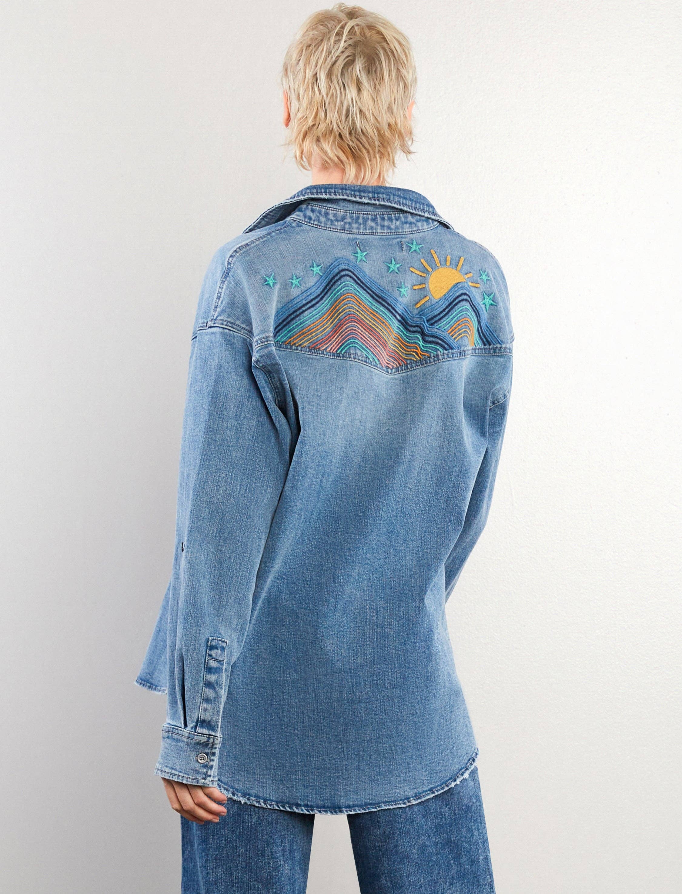 Denim Weekend Warrior Shirt for wholesale on Faire7
